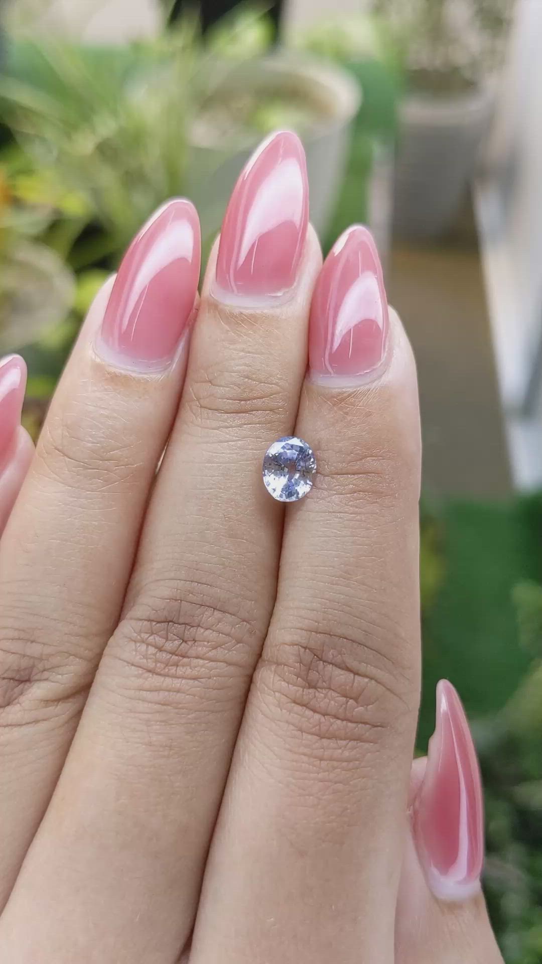1.17 Ct. Blue Sapphire from Ceylon (Sri Lanka) Size Video