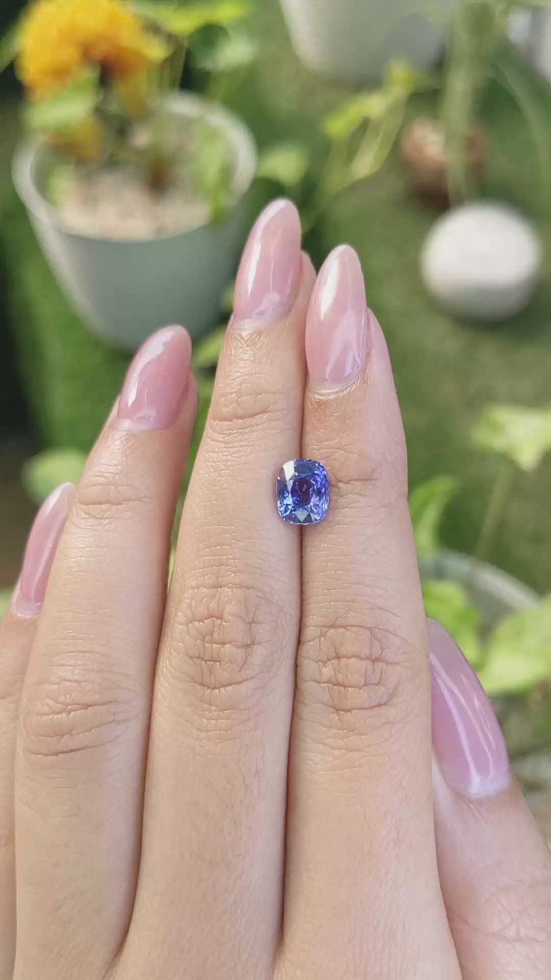 2.12 Ct. Blue Sapphire from Ceylon (Sri Lanka) Size Video