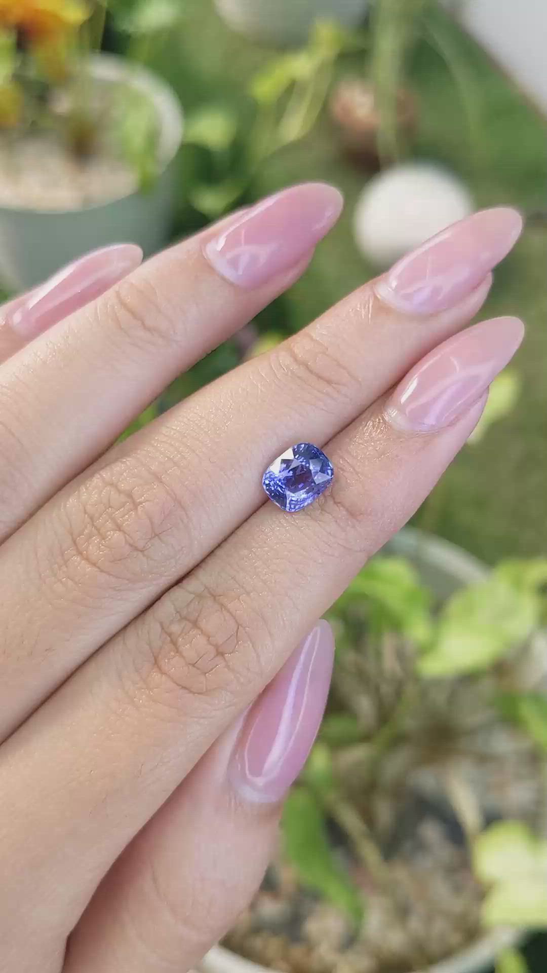 2.12 Ct. Blue Sapphire from Ceylon (Sri Lanka) Size Video