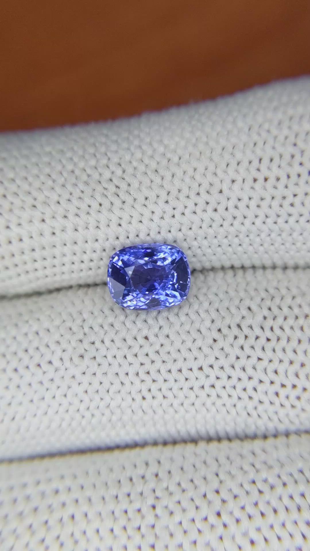 2.12 Ct. Blue Sapphire from Ceylon (Sri Lanka) Size Video