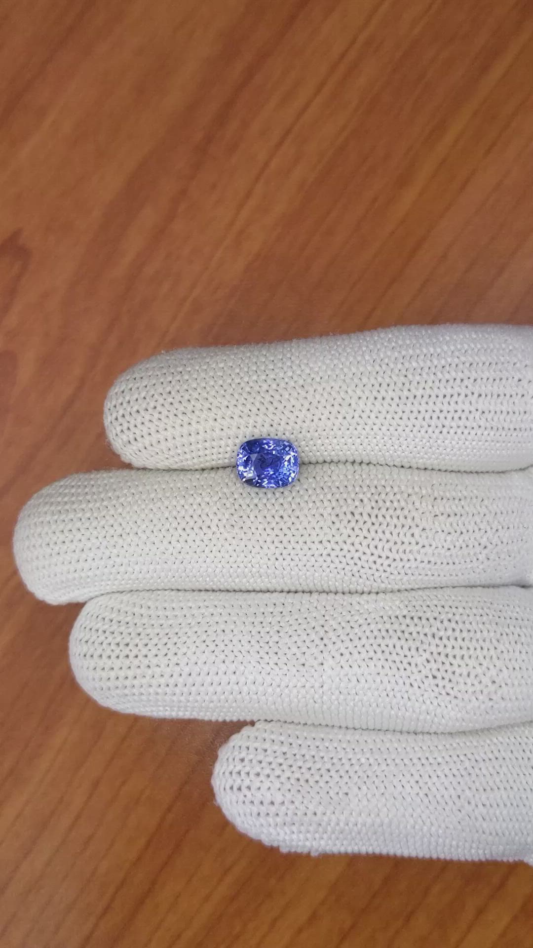 2.12 Ct. Blue Sapphire from Ceylon (Sri Lanka) Size Video