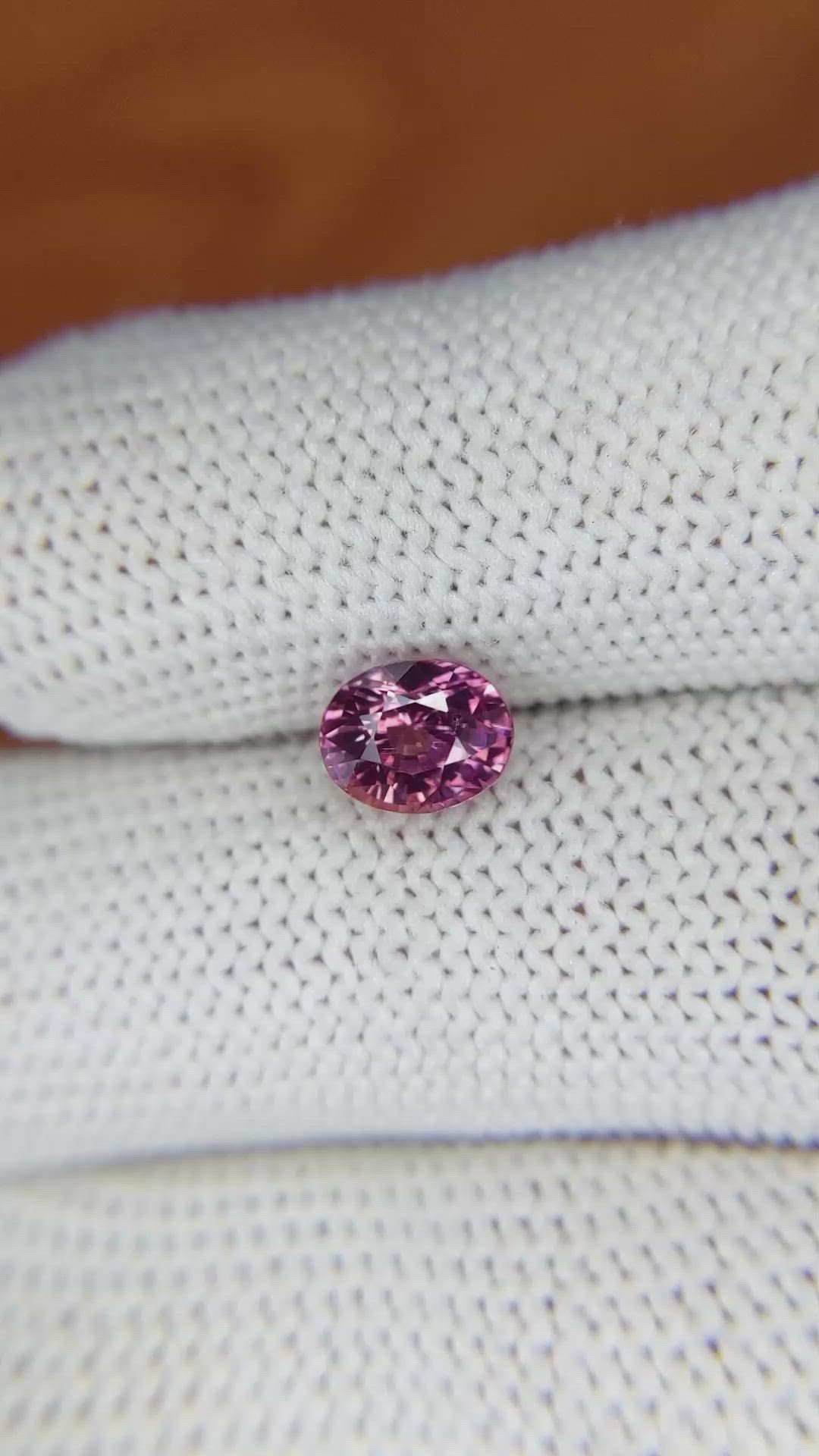 1.59 Ct. Pink Sapphire from Ceylon (Sri Lanka) Size Video