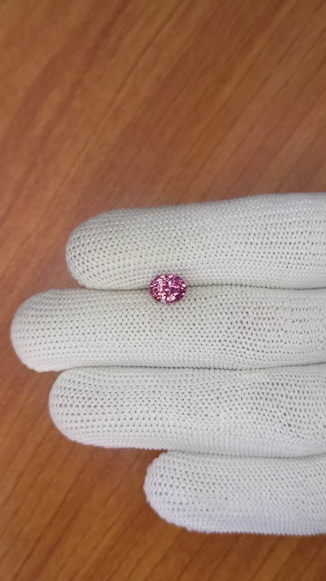 1.59 Ct. Pink Sapphire from Ceylon (Sri Lanka) Size Video