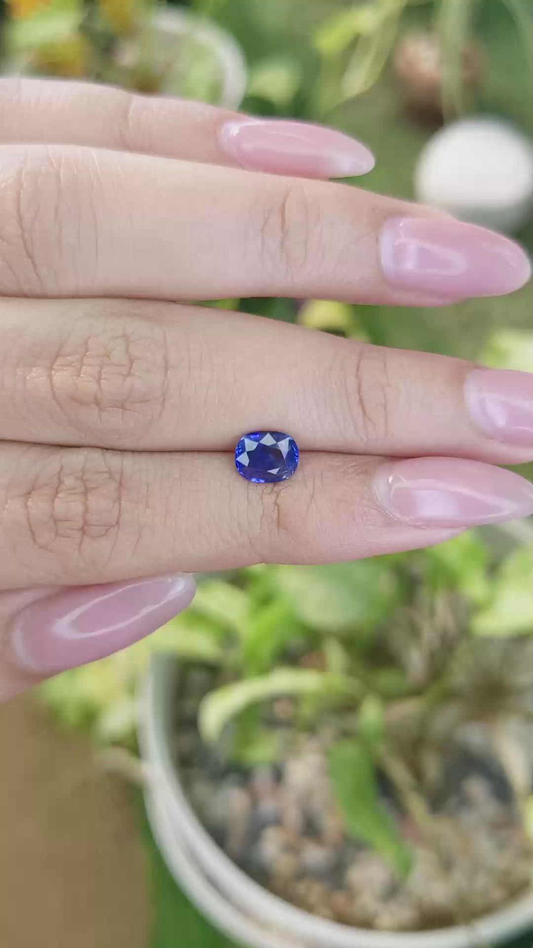 1.20 Ct. Blue Sapphire from Ceylon (Sri Lanka) Size Video