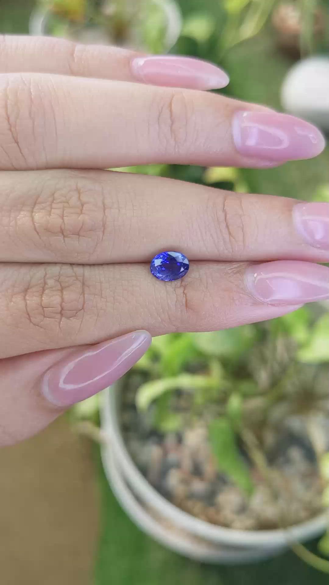 1.25 Ct. Blue Sapphire from Ceylon (Sri Lanka) Size Video