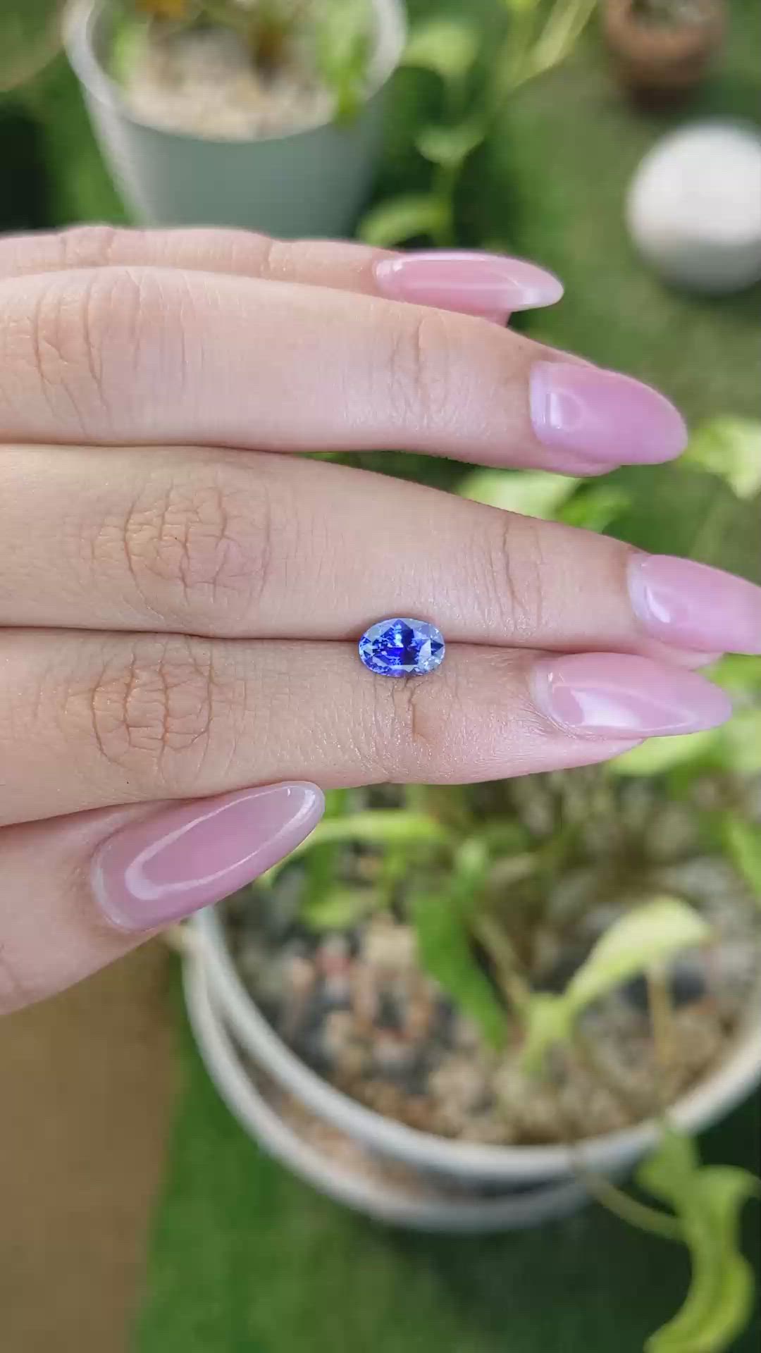1.28 Ct. Blue Sapphire from Ceylon (Sri Lanka) Size Video