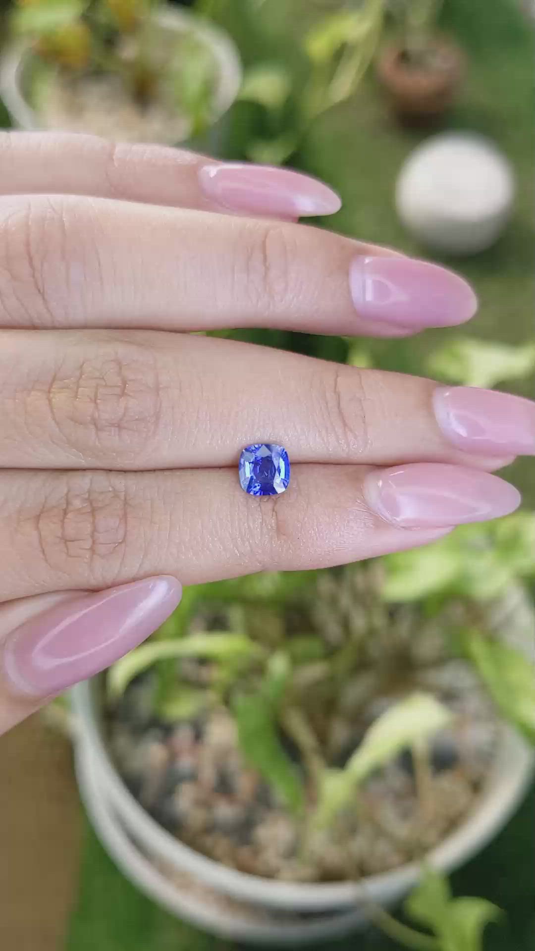0.91 Ct. Blue Sapphire from Ceylon (Sri Lanka) Size Video