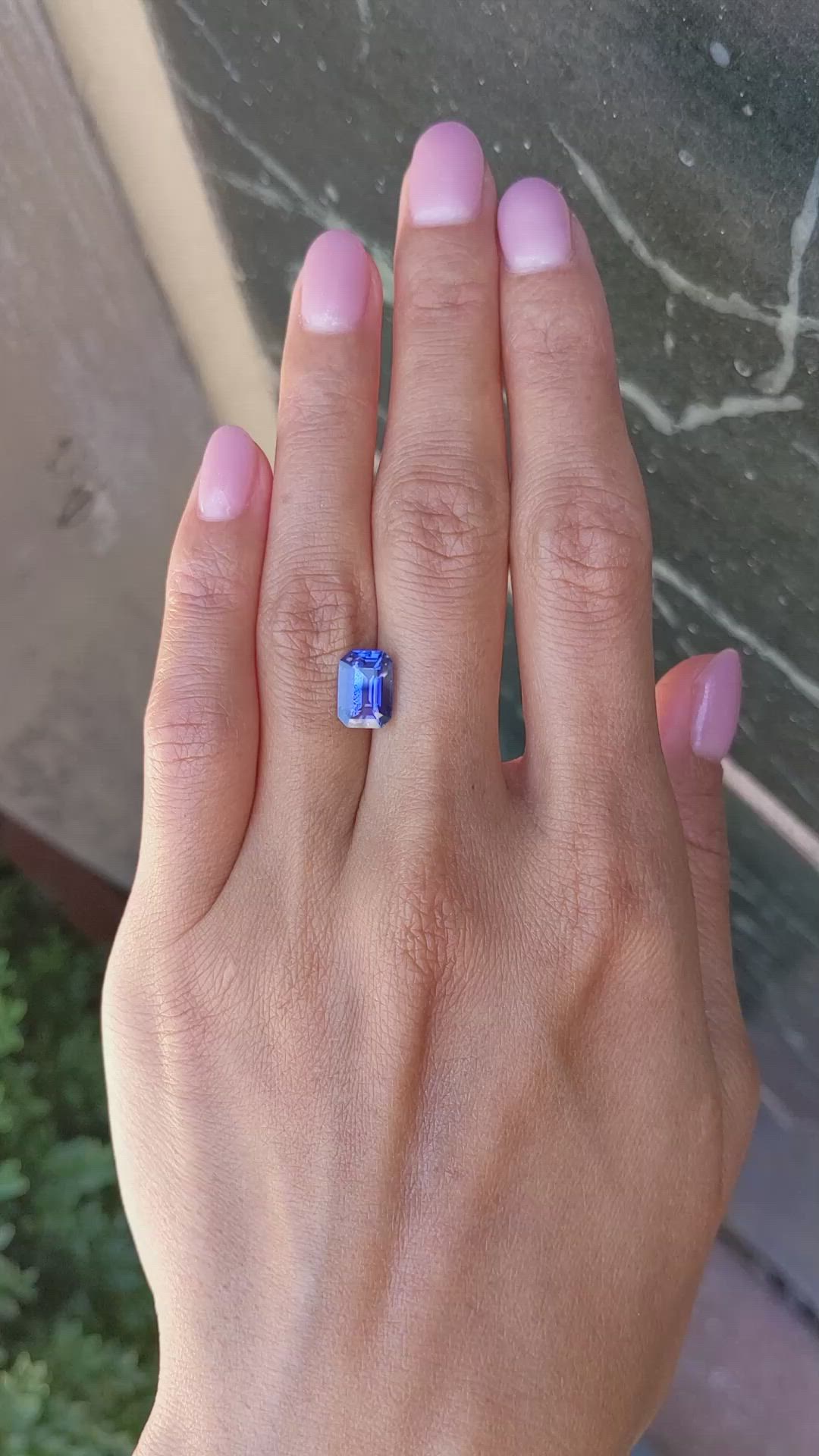 3.39 Ct. Blue Sapphire from Ceylon (Sri Lanka) Size Video