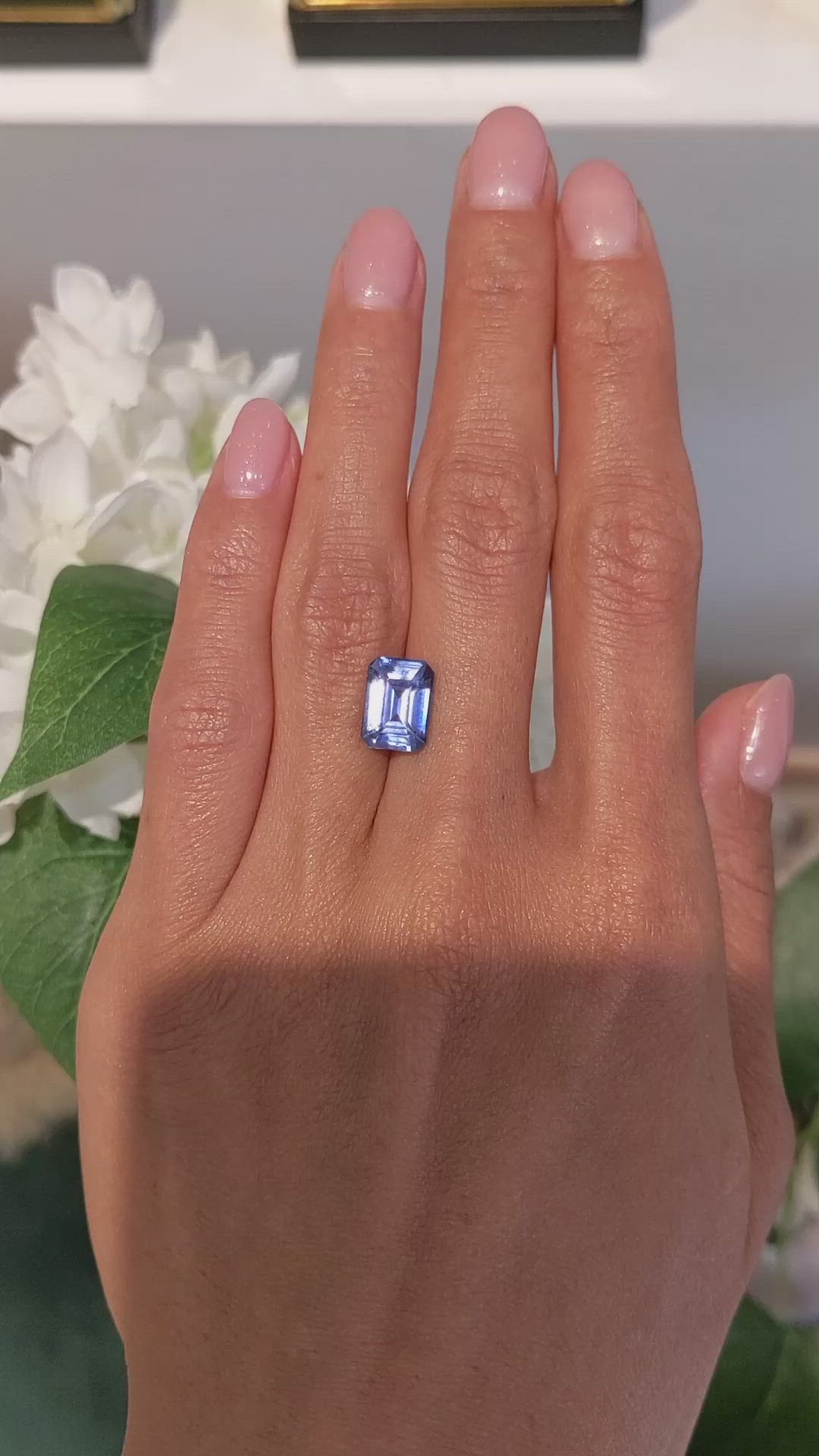 4.46 Ct. Blue Sapphire from Ceylon (Sri Lanka) Size Video