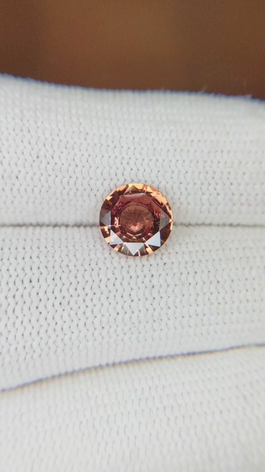 1.75 Ct. Padparadscha Sapphire from Madagascar Size Video