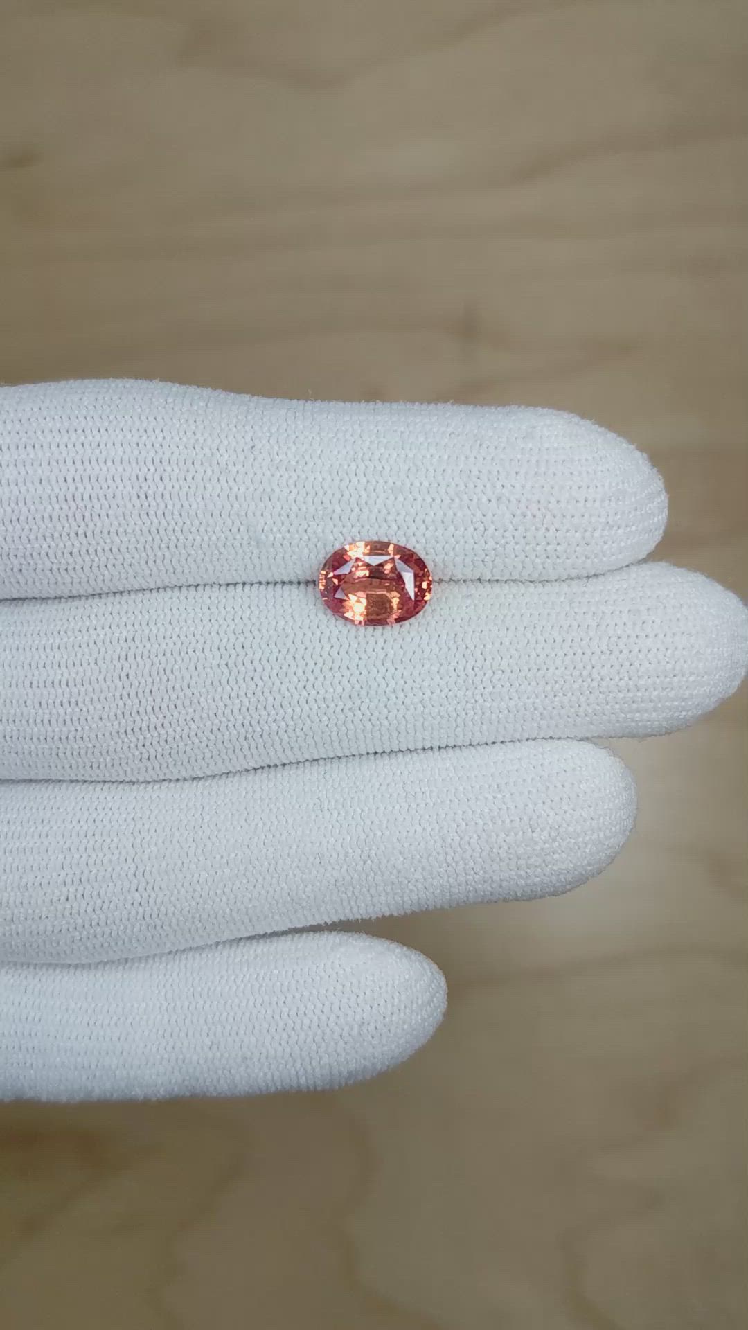 2.30 Ct. Padparadscha Sapphire from Madagascar Size Video