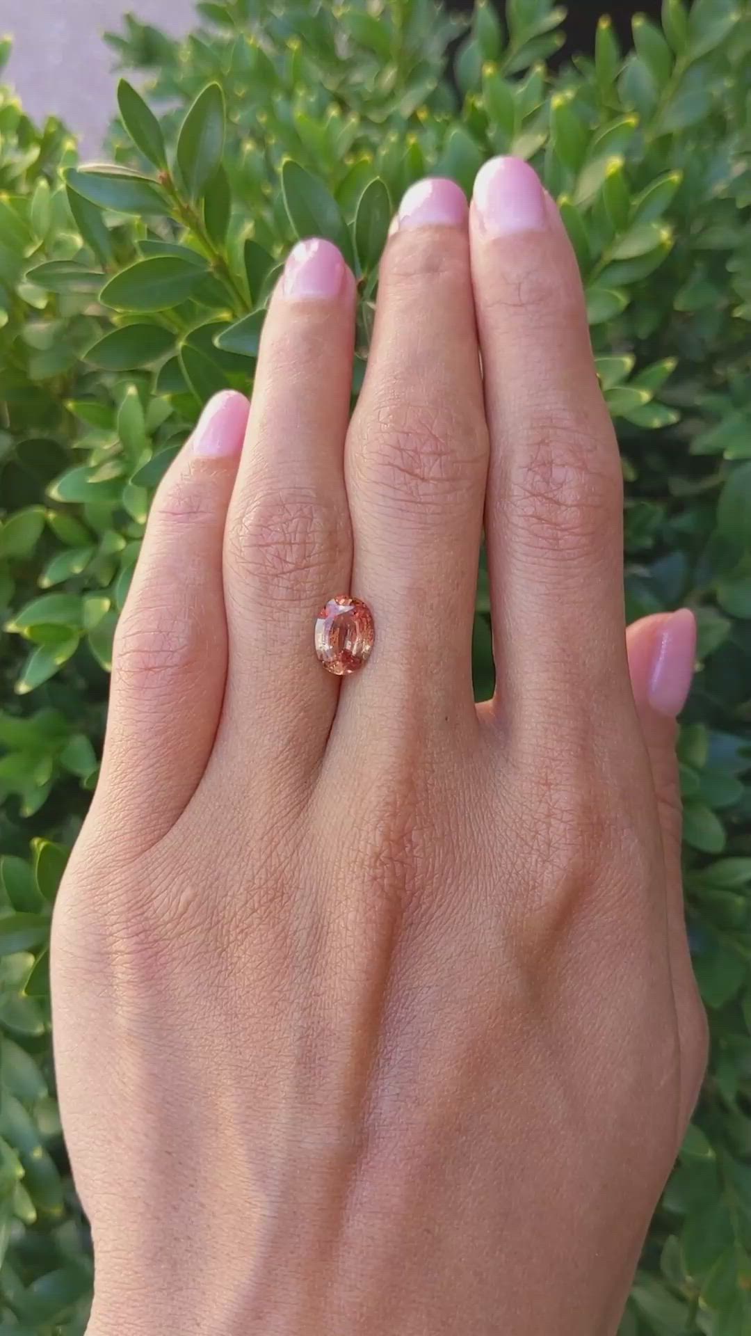 2.30 Ct. Padparadscha Sapphire from Madagascar Size Video