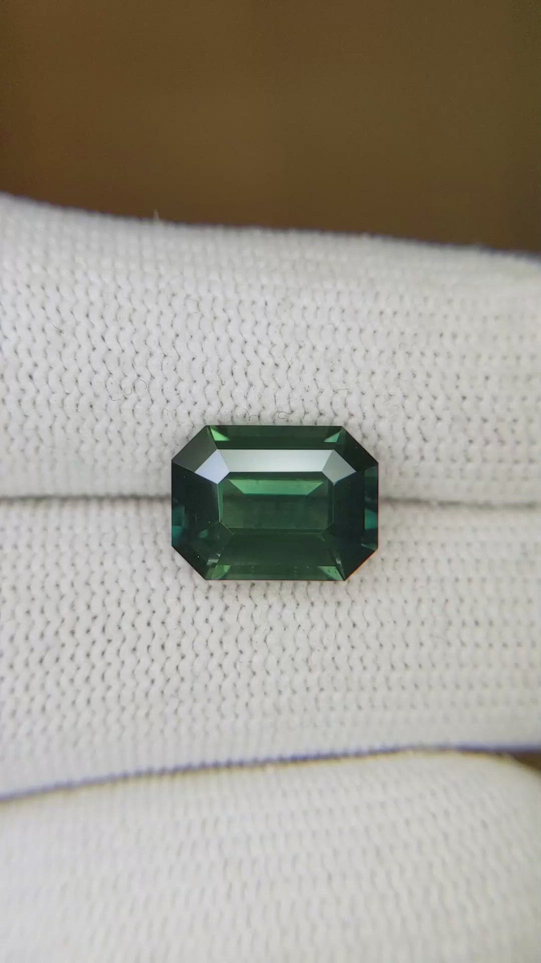 5.06 Ct. Green Sapphire from Madagascar Size Video