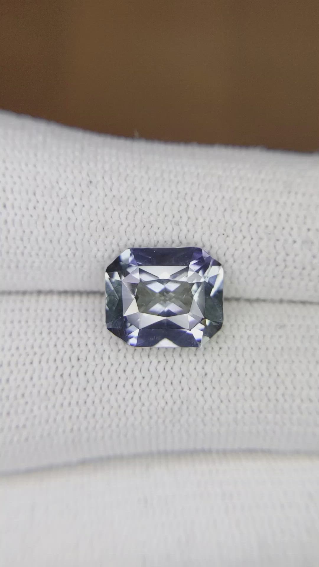 5.68 Ct. Violet Sapphire from Burma (Myanmar) Size Video