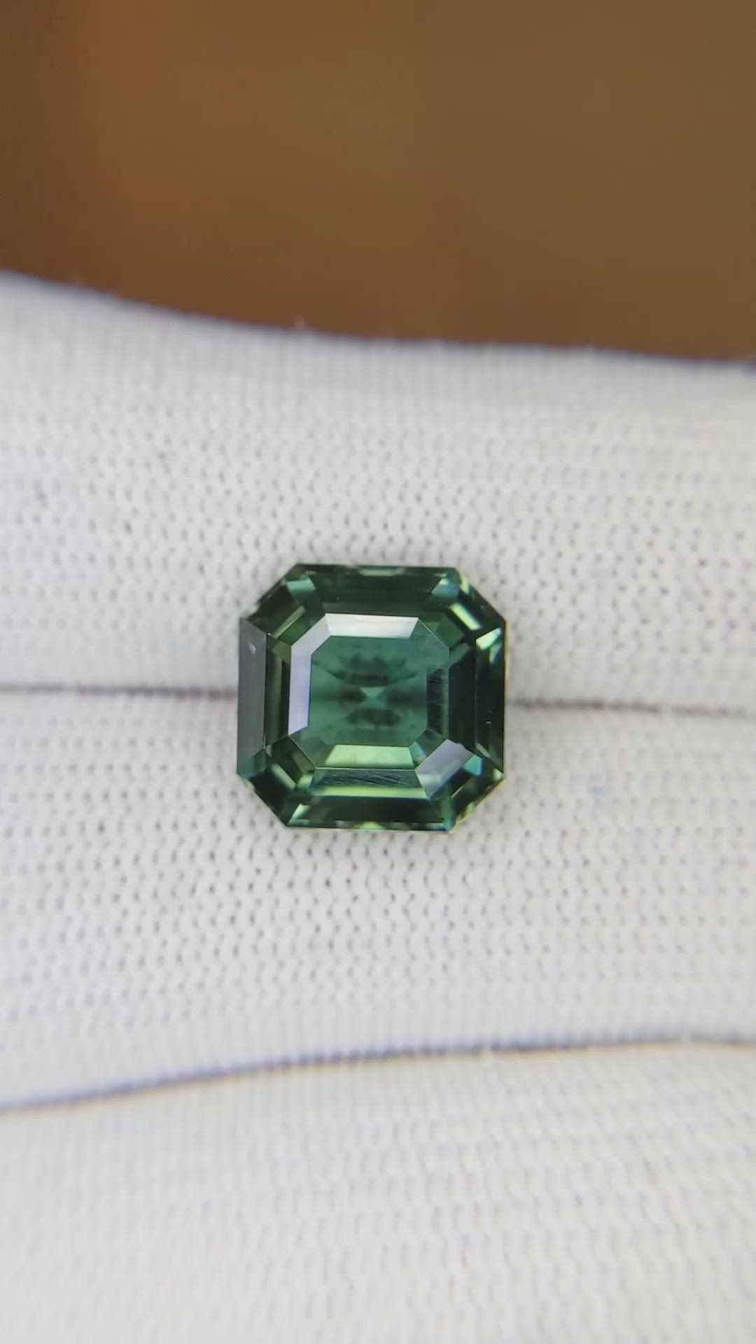 7.53 Ct. Bluish Green Sapphire from Madagascar Size Video