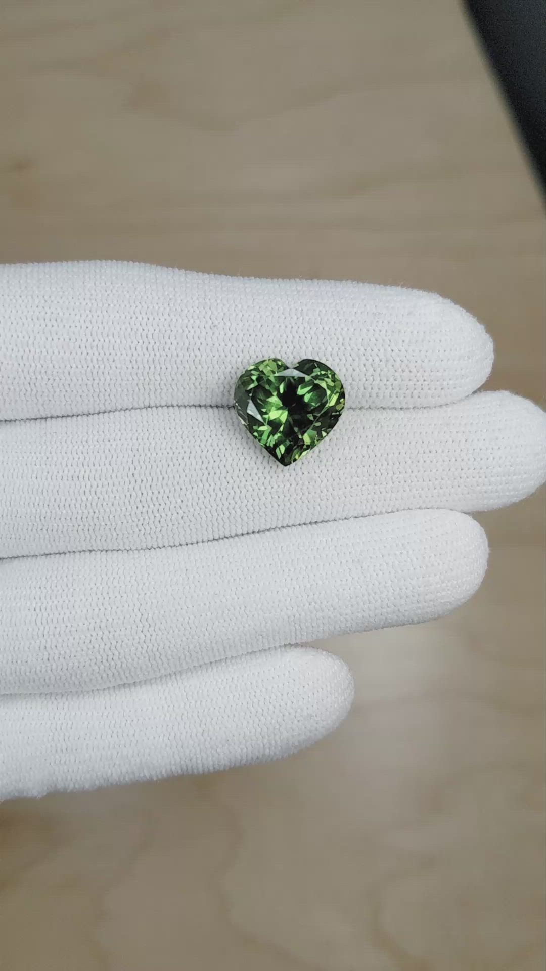 9.98 Ct. Green Sapphire from Madagascar Size Video