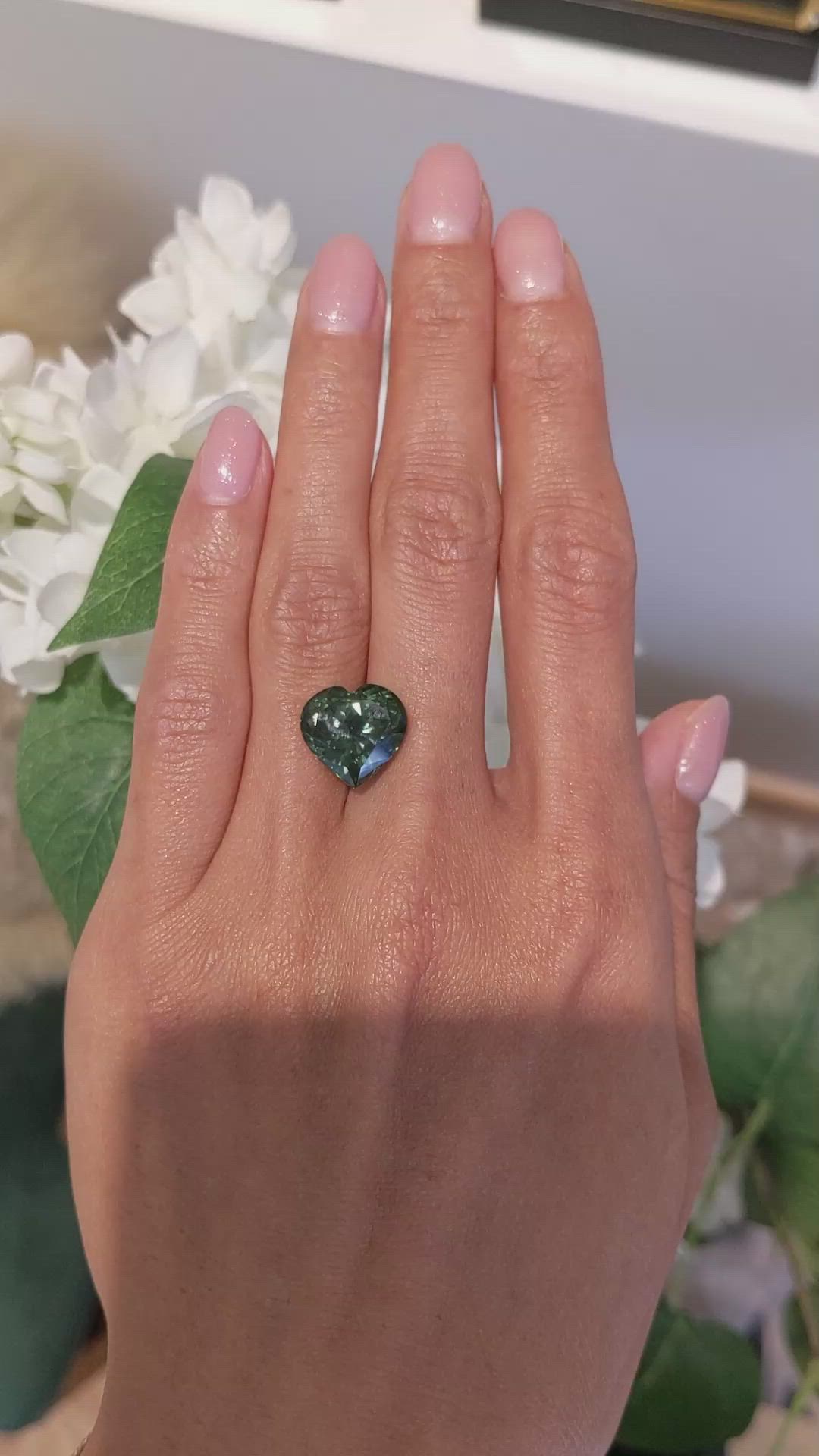9.98 Ct. Green Sapphire from Madagascar Size Video