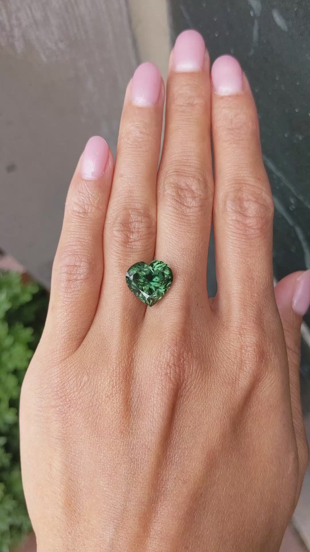 9.98 Ct. Green Sapphire from Madagascar Size Video