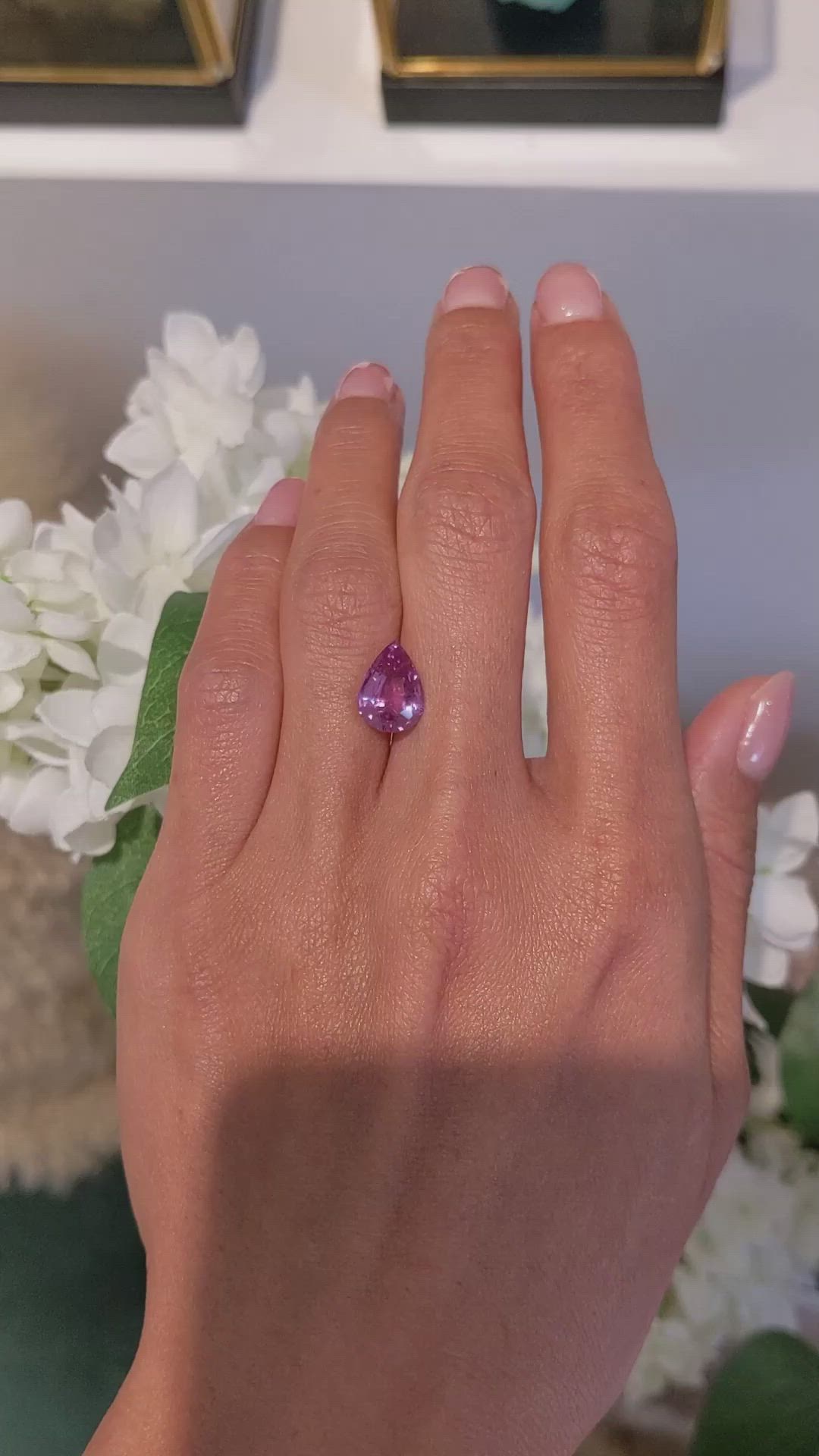 3.51 Ct. Purplish Pink Sapphire from Ceylon (Sri Lanka) Size Video
