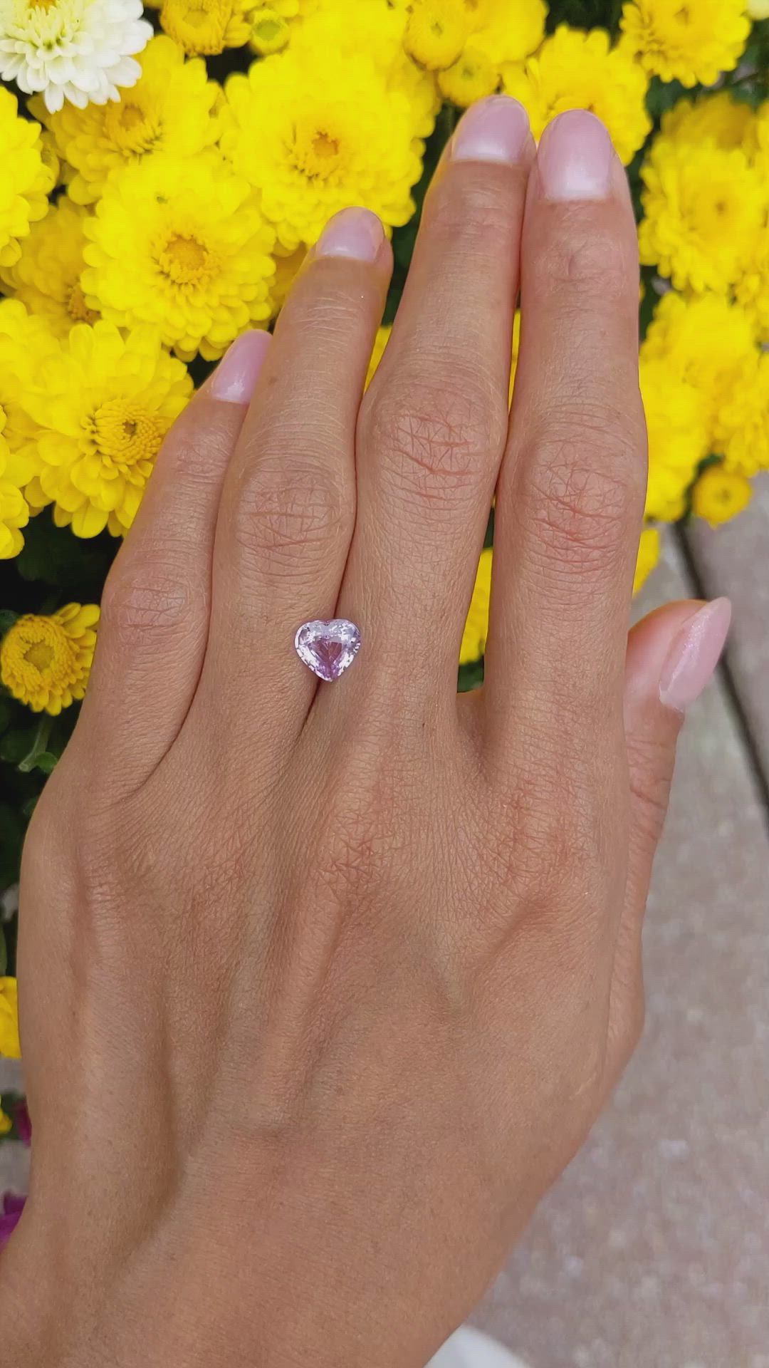 1.56 Ct. Pink Sapphire from Ceylon (Sri Lanka) Size Video