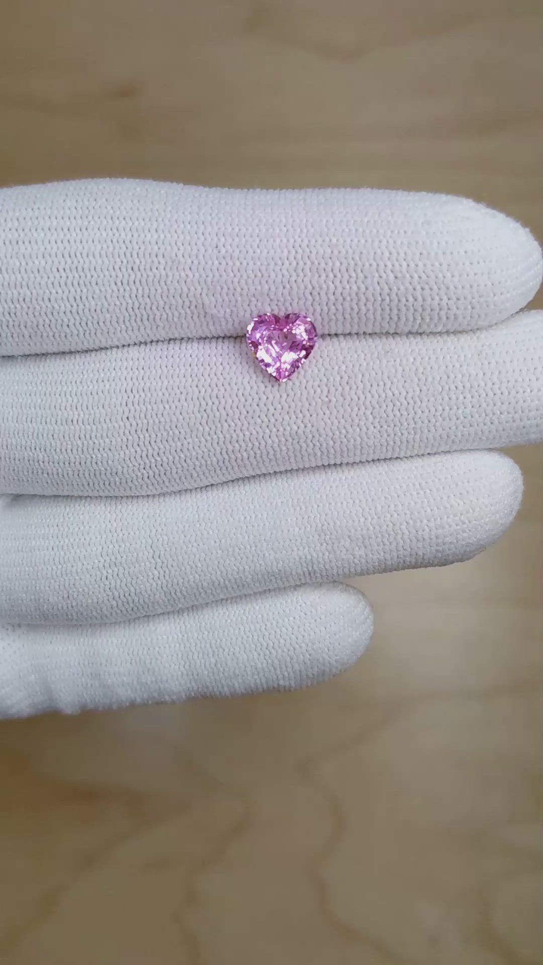 1.56 Ct. Pink Sapphire from Ceylon (Sri Lanka) Size Video