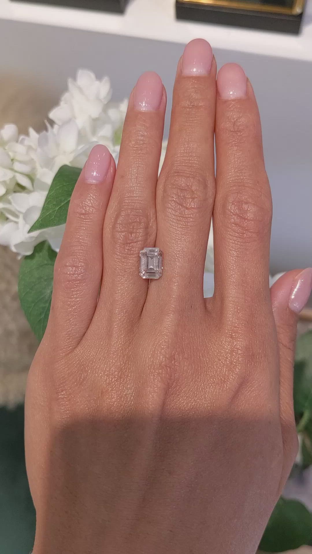 2.76 Ct. Peach Sapphire from Ceylon (Sri Lanka) Size Video