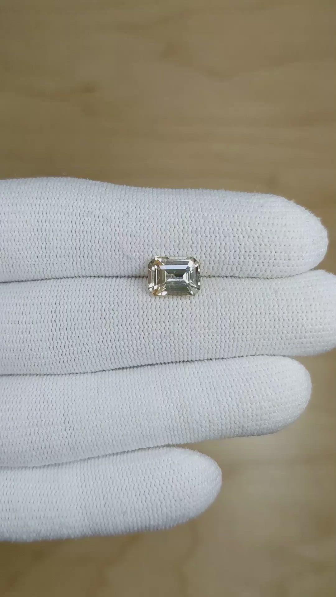 2.76 Ct. Peach Sapphire from Ceylon (Sri Lanka) Size Video