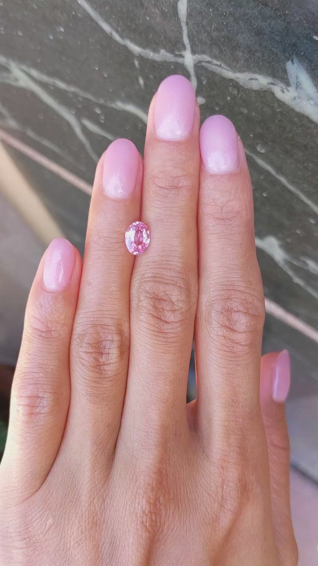 1.52 Ct. Padparadscha Sapphire from Ceylon (Sri Lanka) Size Video