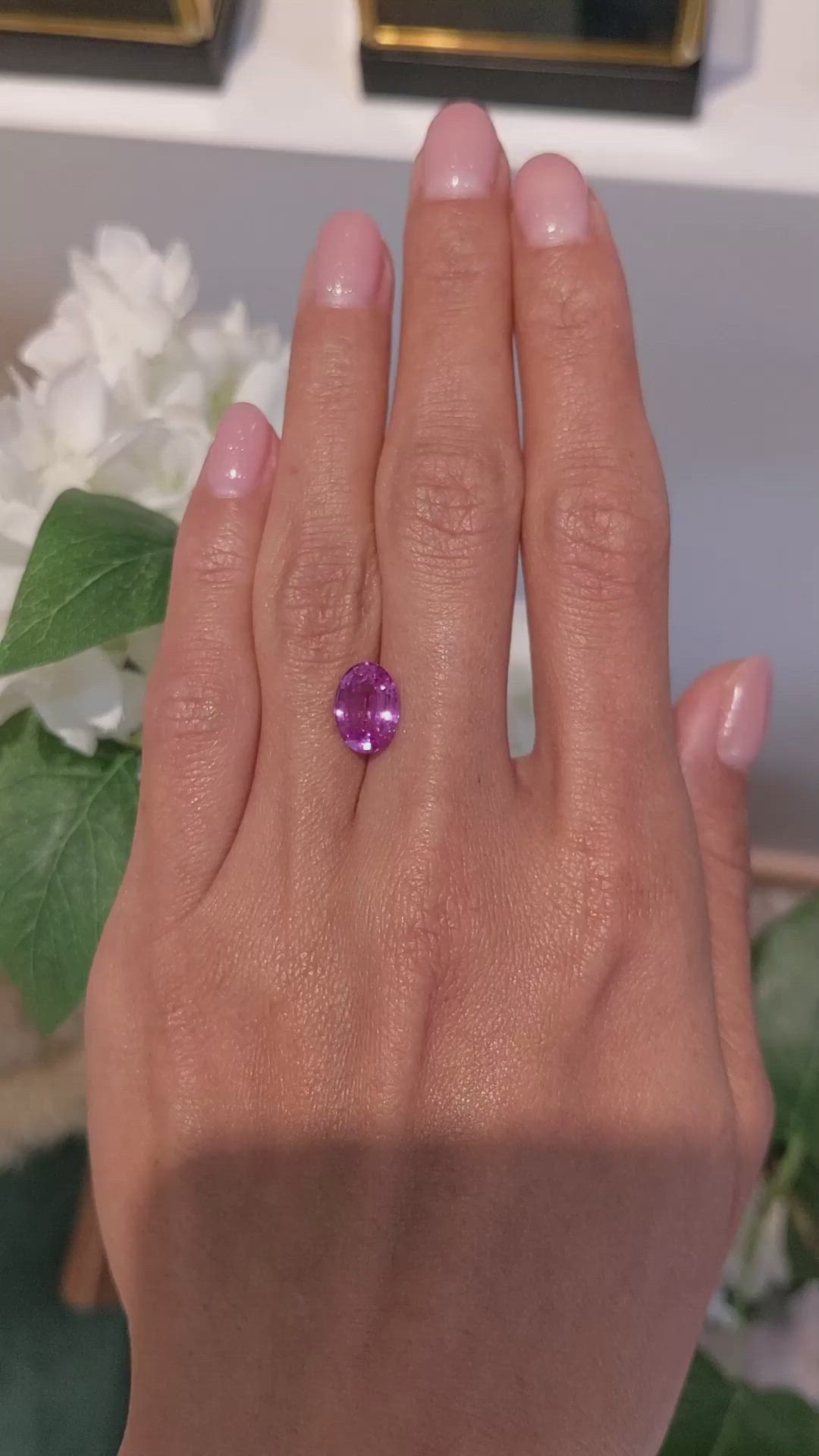 3.05 Ct. Pink Sapphire from Ceylon (Sri Lanka) Size Video