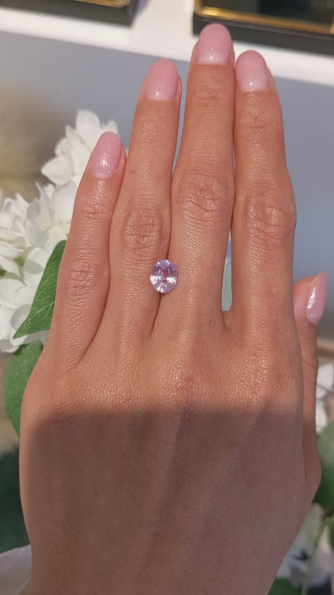 2.23 Ct. Pink Sapphire from Ceylon (Sri Lanka) Size Video