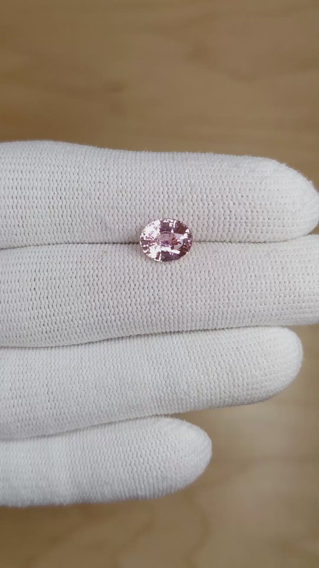 2.23 Ct. Pink Sapphire from Ceylon (Sri Lanka) Size Video