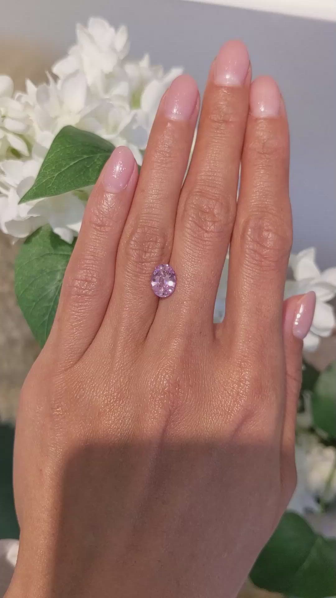 2.16 Ct. Pink Sapphire from Ceylon (Sri Lanka) Size Video