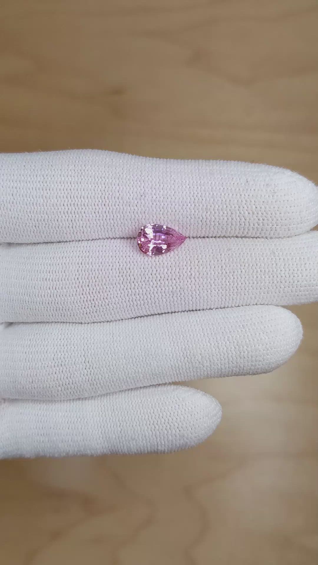 2.06 Ct. Pink Sapphire from Ceylon (Sri Lanka) Size Video