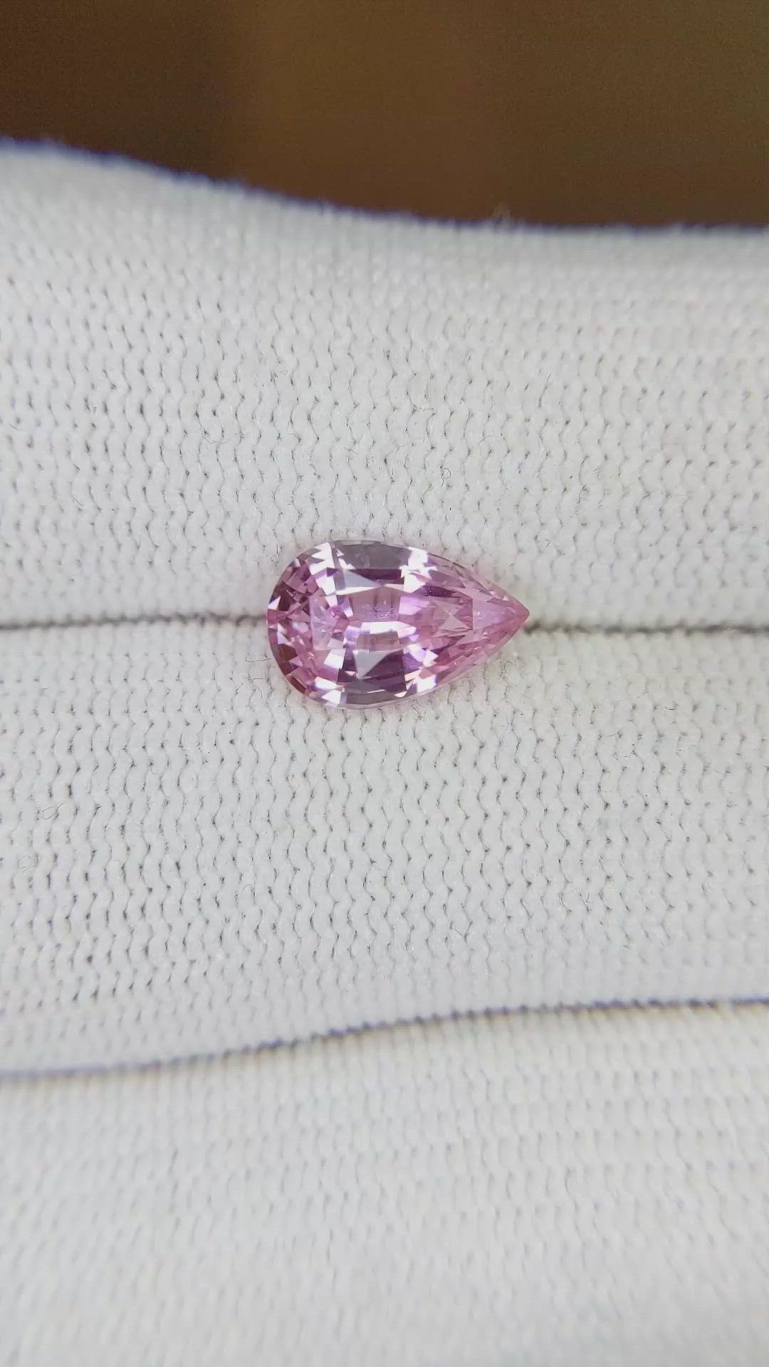 2.06 Ct. Pink Sapphire from Ceylon (Sri Lanka) Size Video