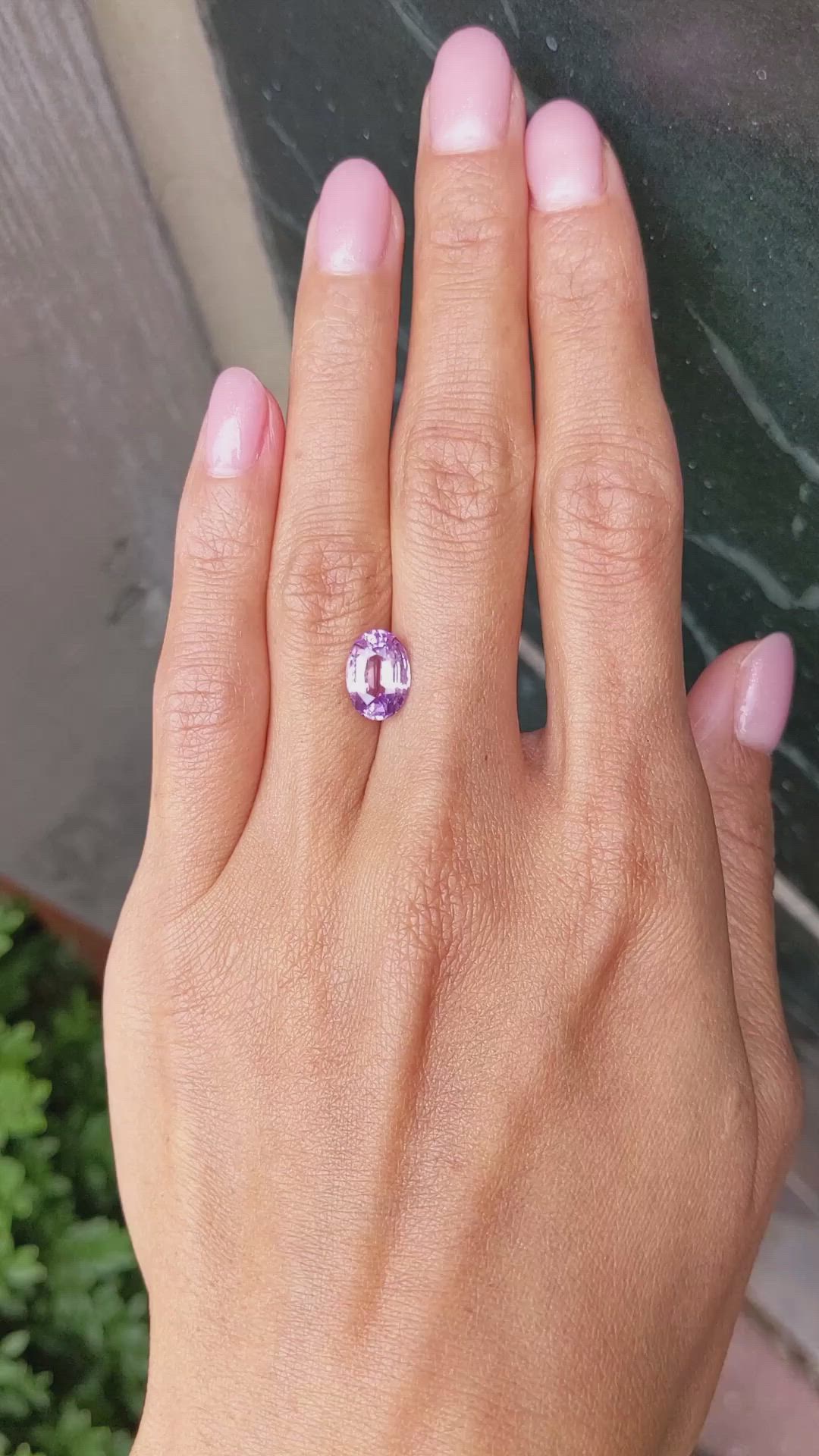 3.13 Ct. Pink Sapphire from Ceylon (Sri Lanka) Size Video