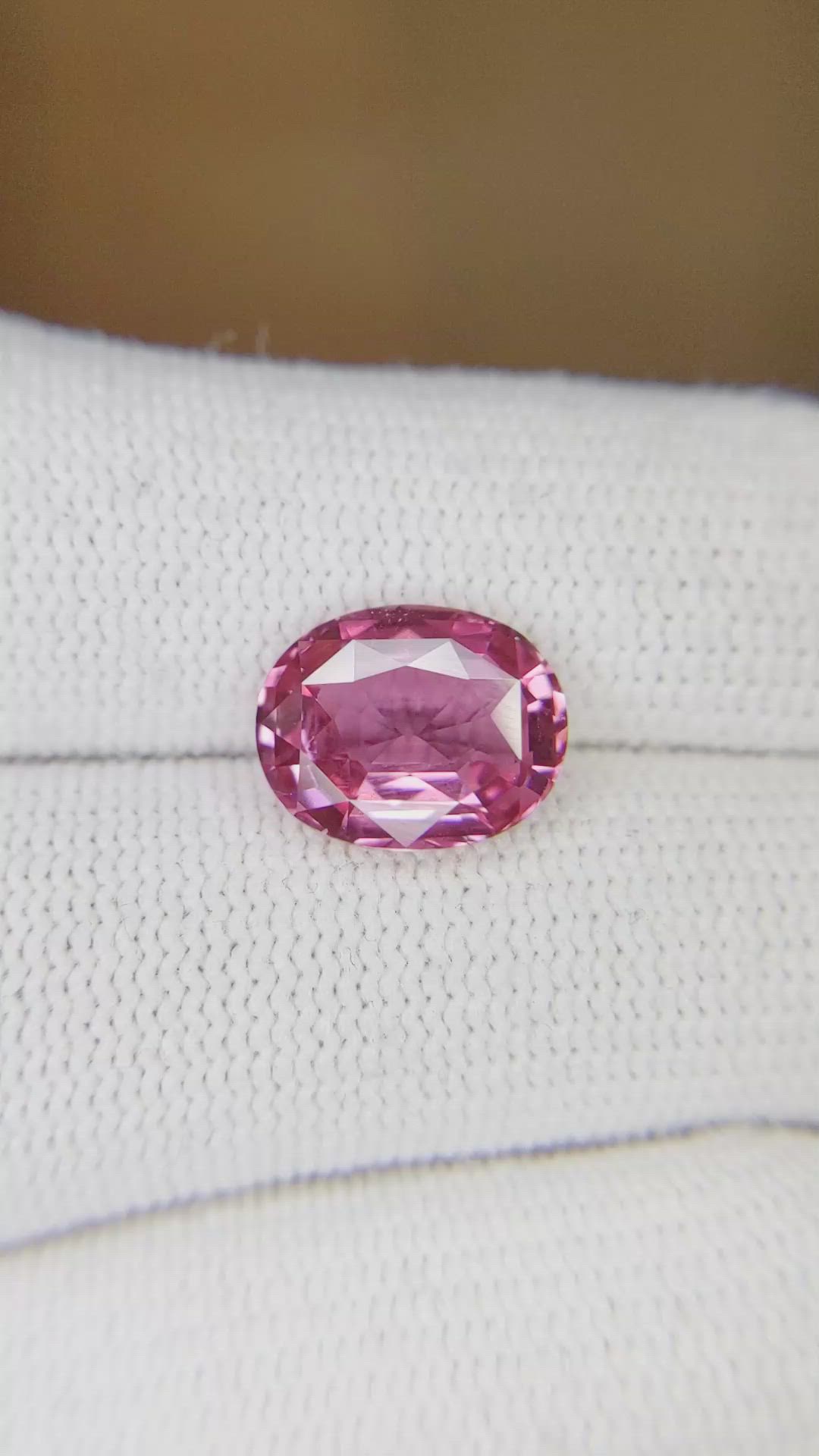 4.24 Ct. Pink Sapphire from Madagascar Size Video
