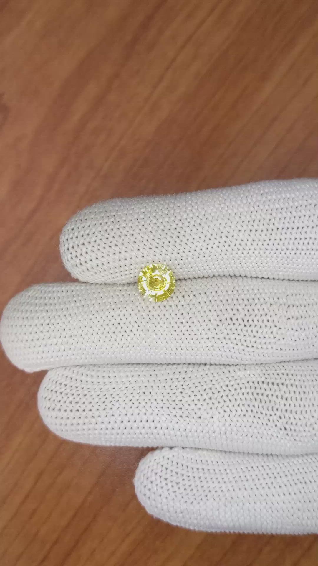 1.42 Ct. Yellow Sapphire from Ceylon (Sri Lanka) Size Video