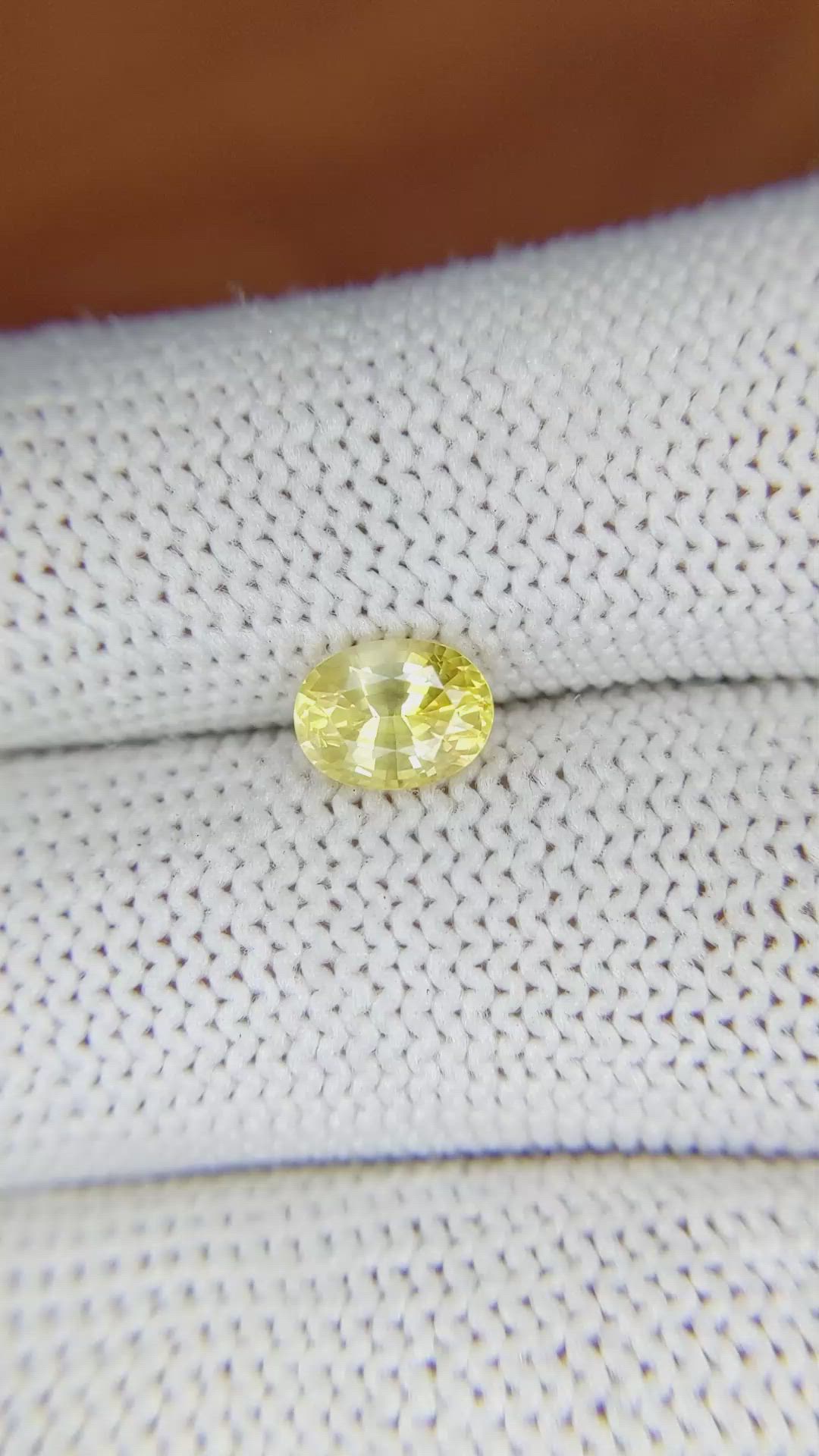 1.15 Ct. Yellow Sapphire from Ceylon (Sri Lanka) Size Video