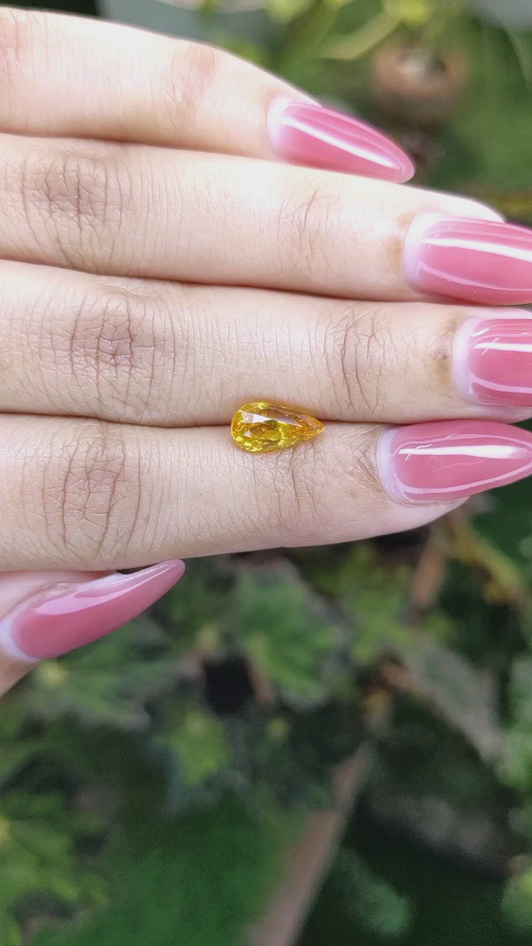 2.00 Ct. Yellowish Orange Sapphire from Ceylon (Sri Lanka) Size Video