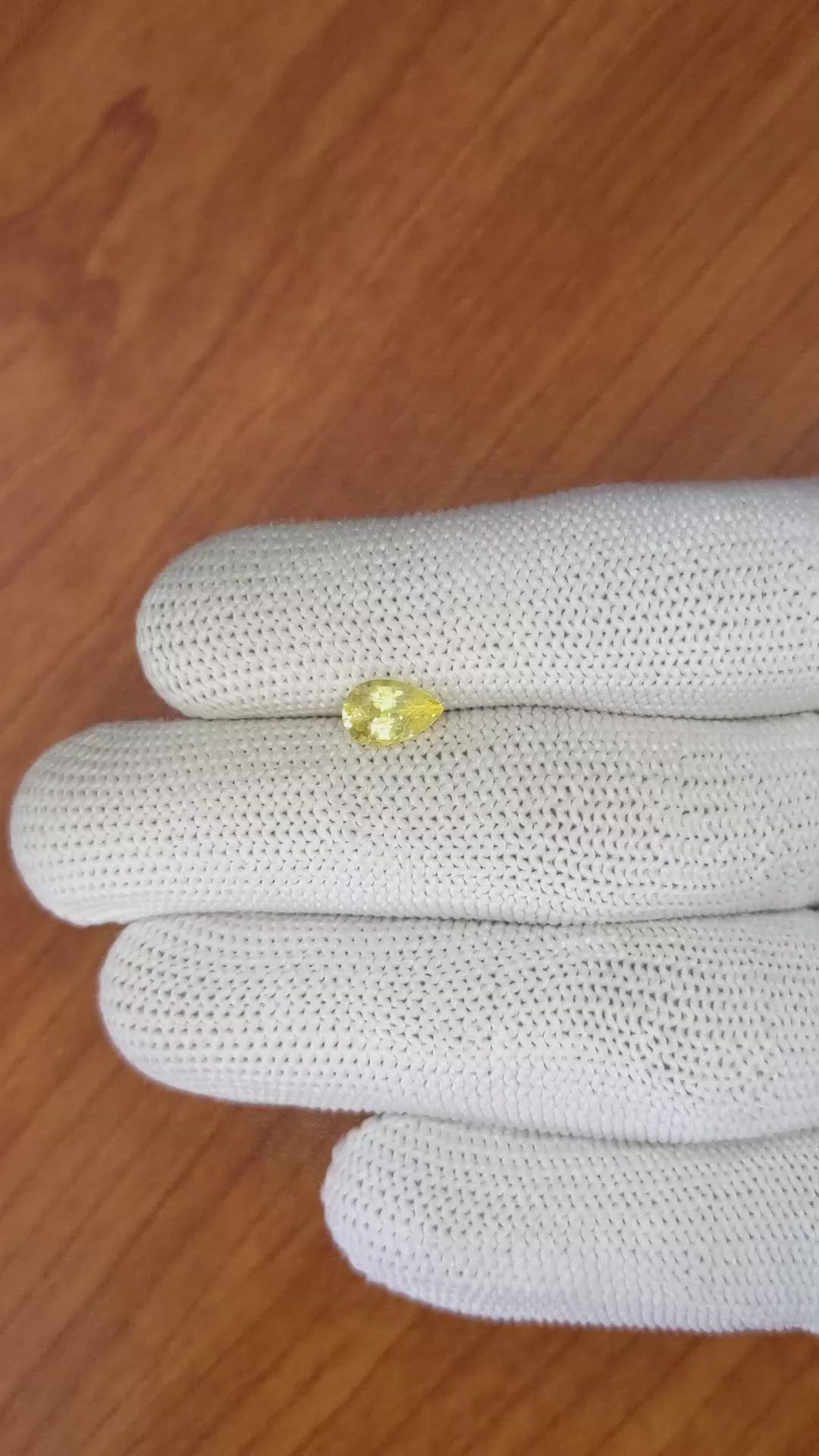 1.05 Ct. Yellow Sapphire from Ceylon (Sri Lanka) Size Video