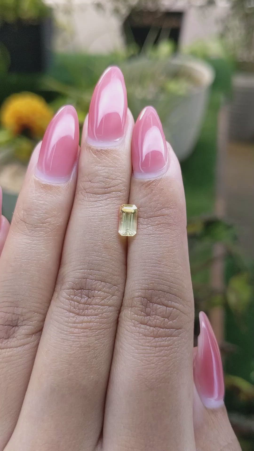 0.96 Ct. Yellow Sapphire from Ceylon (Sri Lanka) Size Video
