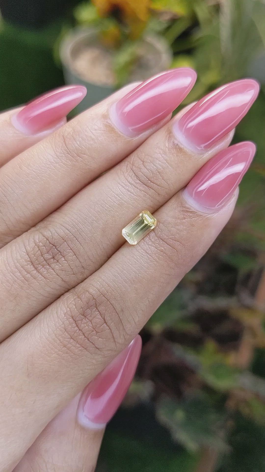 0.96 Ct. Yellow Sapphire from Ceylon (Sri Lanka) Size Video