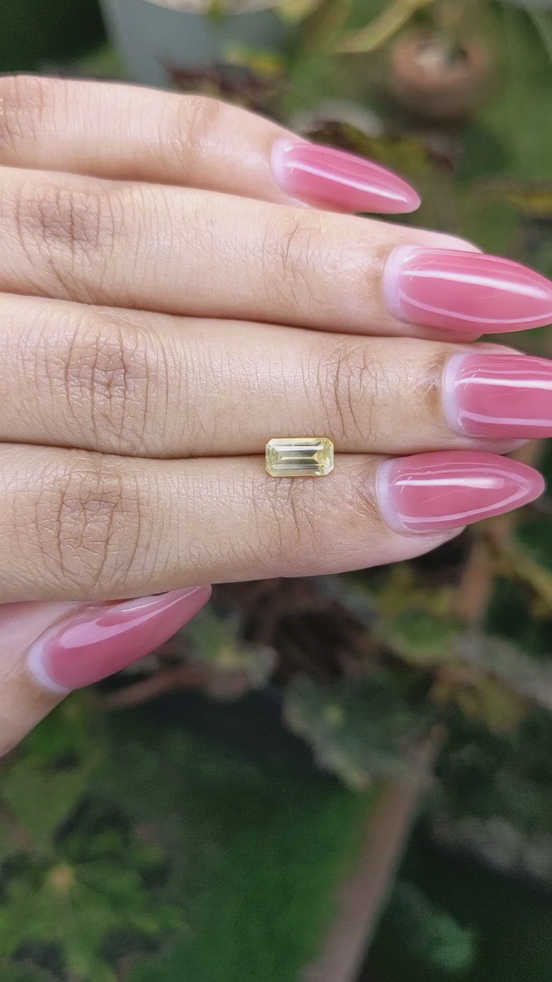 0.96 Ct. Yellow Sapphire from Ceylon (Sri Lanka) Size Video