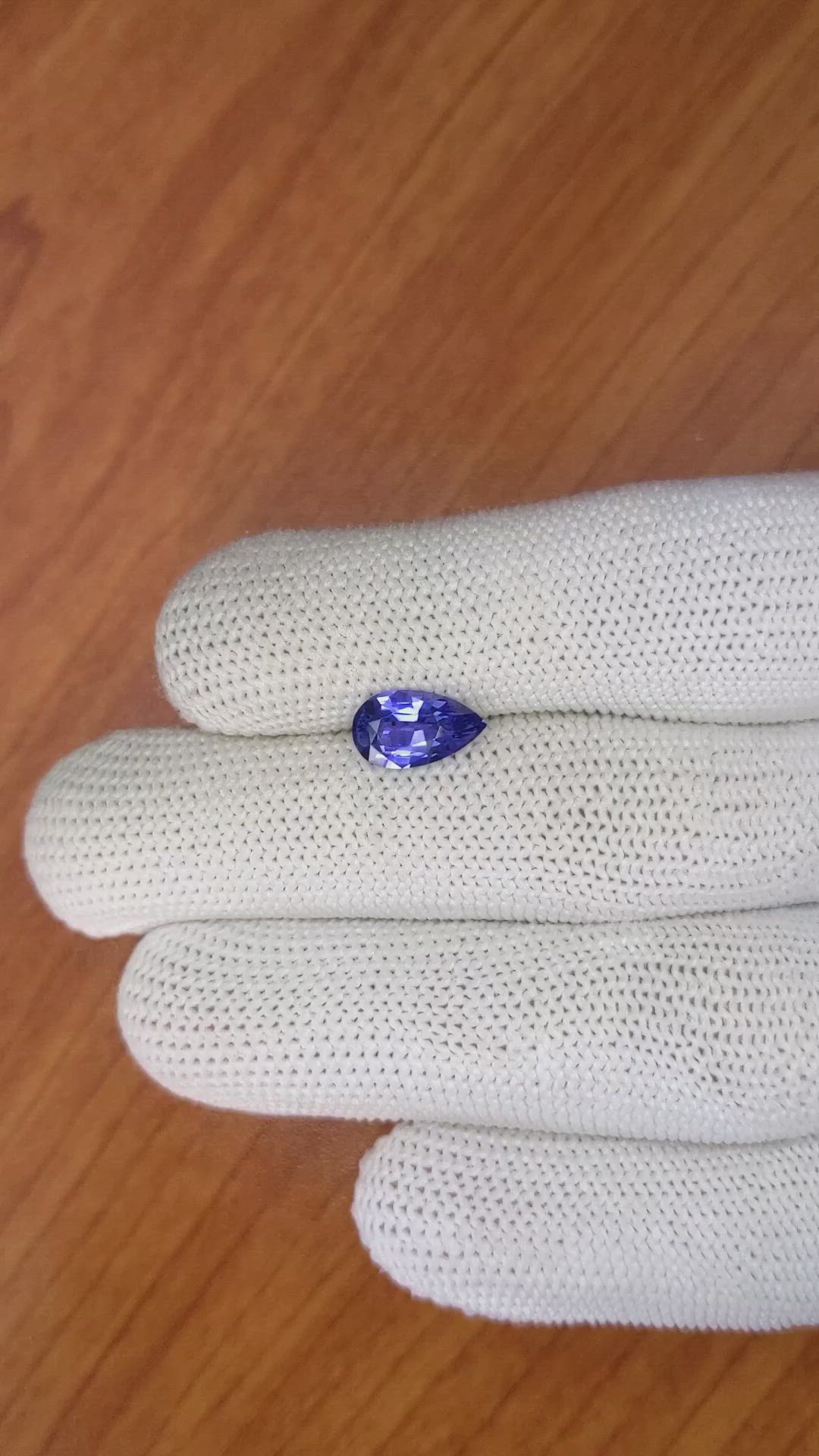 2.18 Ct. Violet Sapphire from Ceylon (Sri Lanka) Size Video