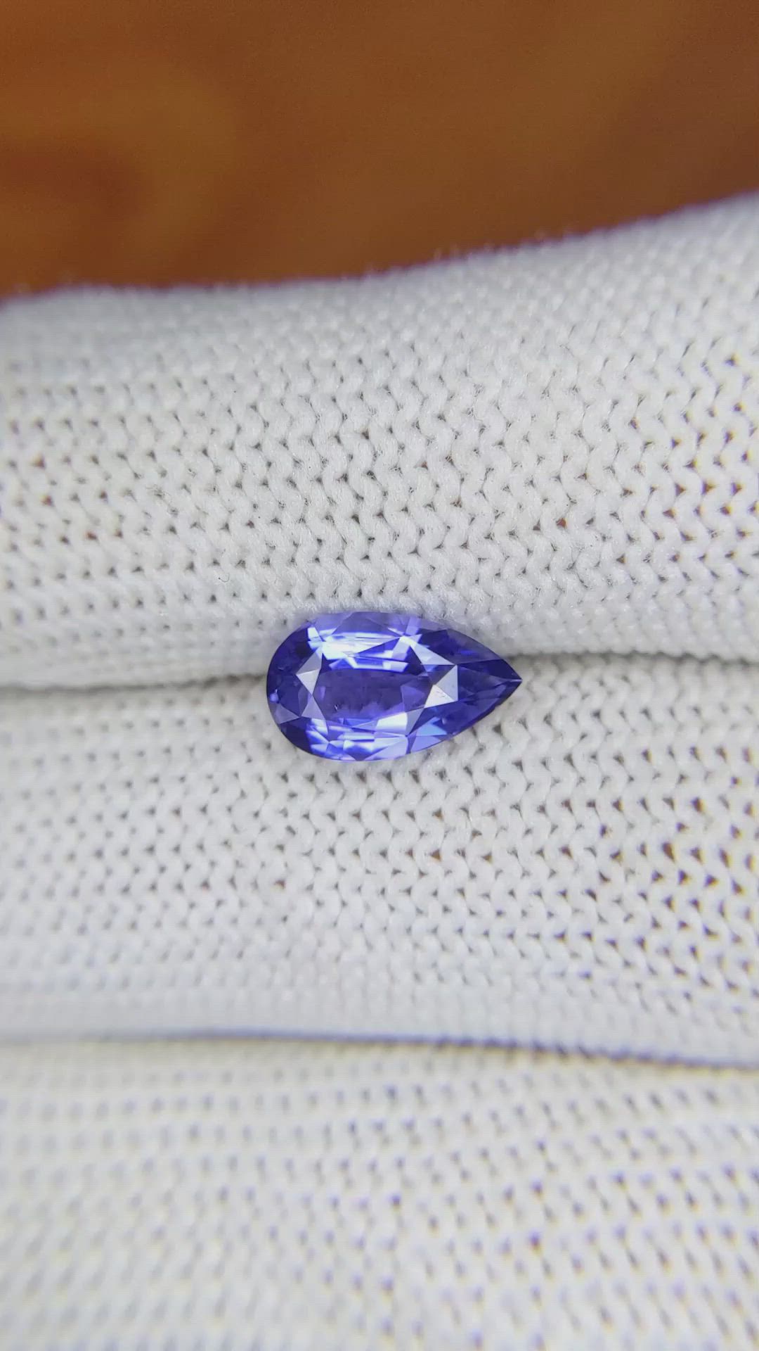 2.18 Ct. Violet Sapphire from Ceylon (Sri Lanka) Size Video