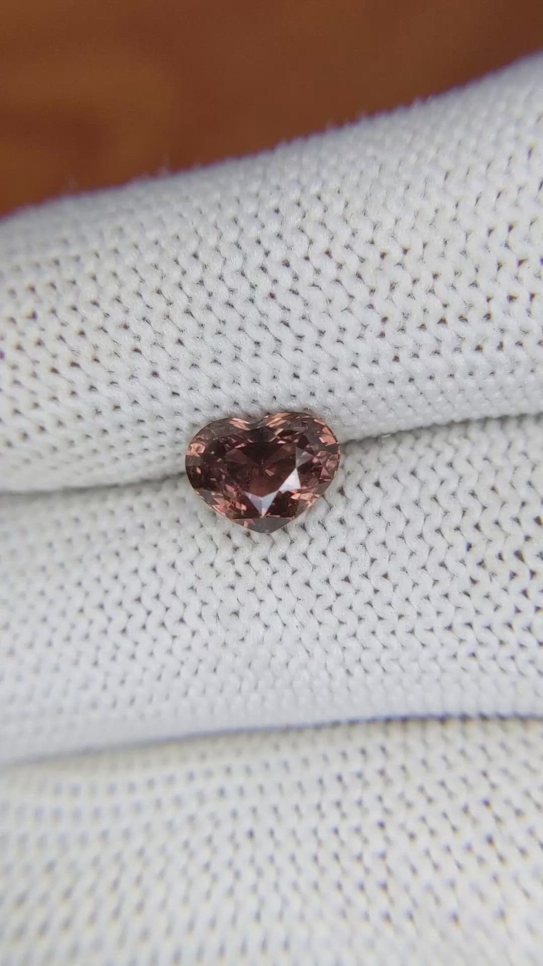 2.20 Ct. Orangish Brown Sapphire from Ceylon (Sri Lanka) Size Video