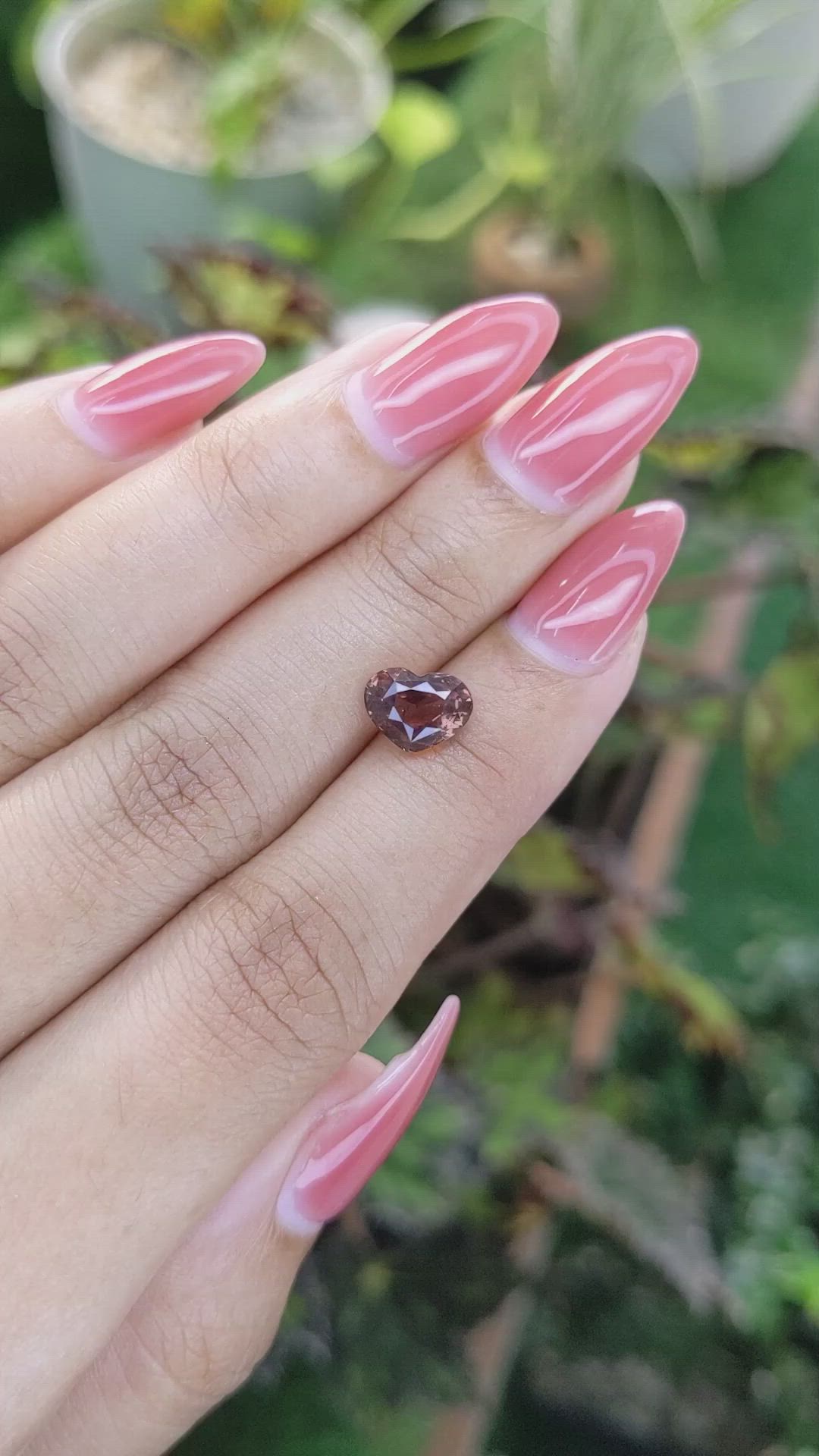 2.20 Ct. Orangish Brown Sapphire from Ceylon (Sri Lanka) Size Video