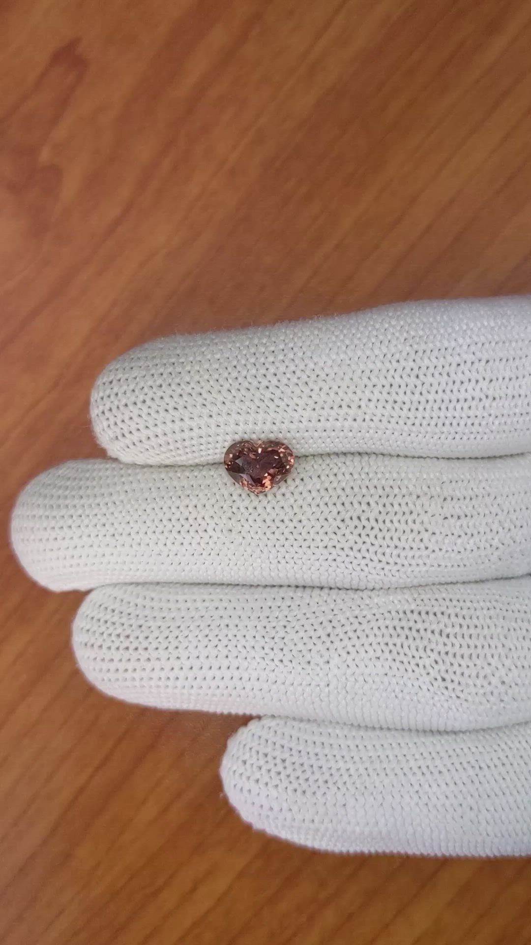 2.20 Ct. Orangish Brown Sapphire from Ceylon (Sri Lanka) Size Video