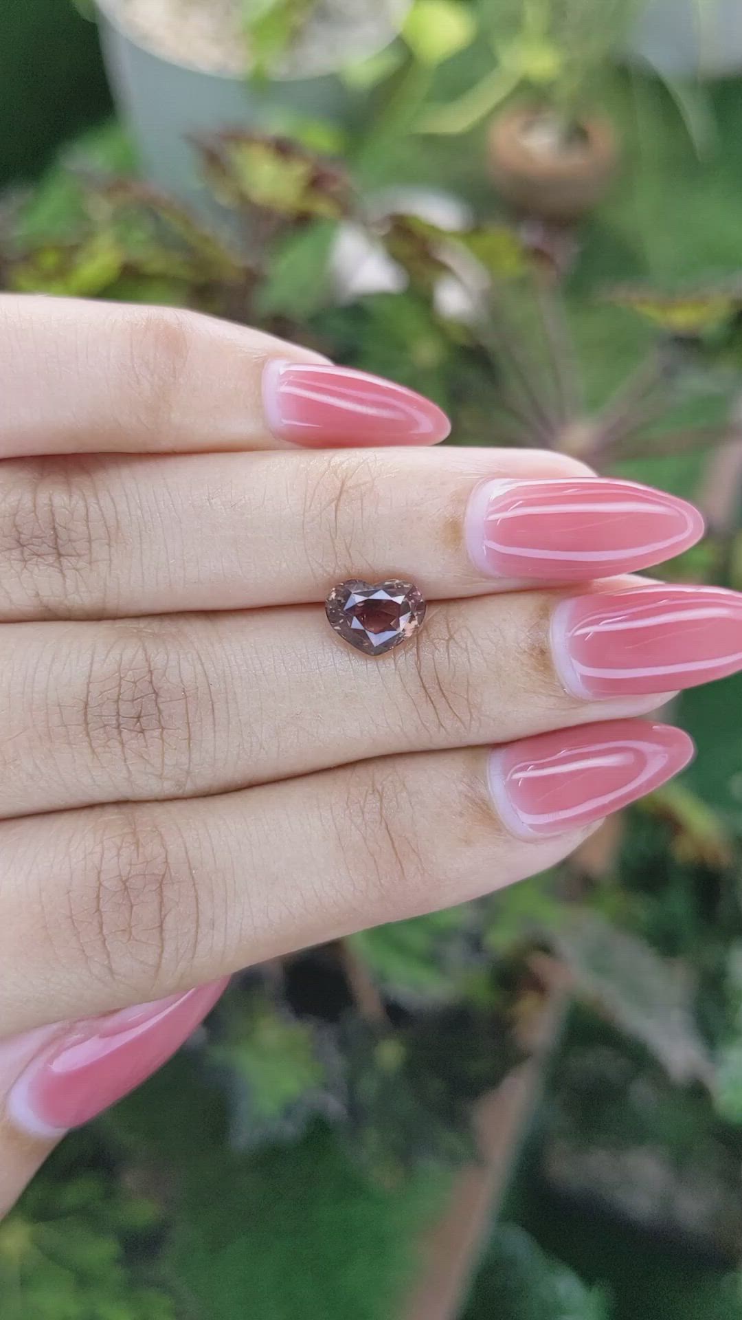 2.20 Ct. Orangish Brown Sapphire from Ceylon (Sri Lanka) Size Video