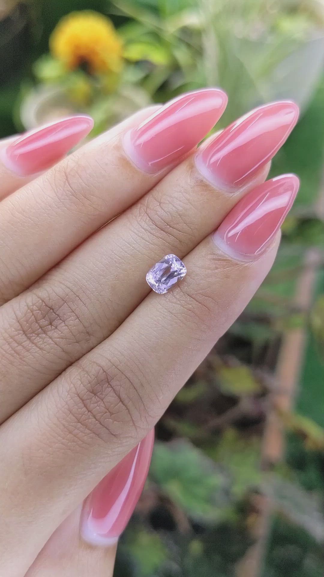 1.21 Ct. Purple Sapphire from Ceylon (Sri Lanka) Size Video